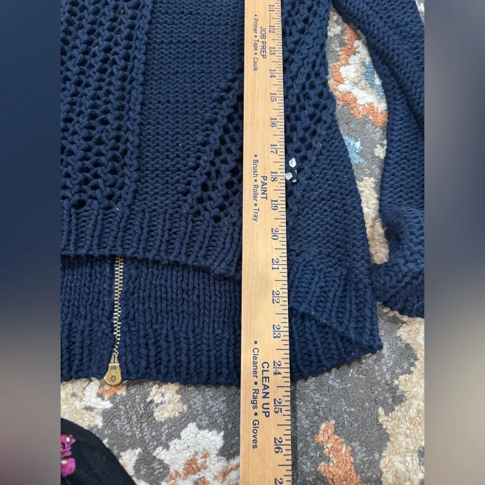 Twelfth Street By Cynthia‎ Vincent Cable Knit Sweater Women’s Size Small Blue